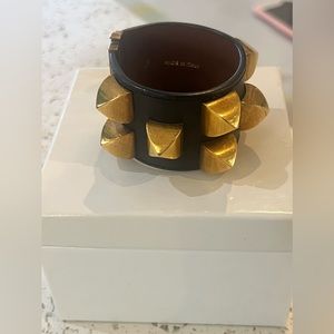 Givenchy studded leather cuff bracelet-size M